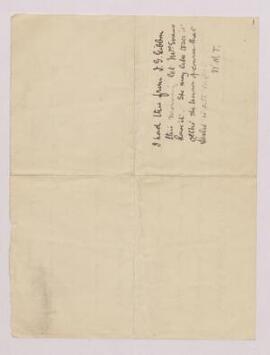 Letter from J. G. Gibbon,