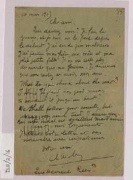 Postcard from Lieutenant Michenaux(13e Chasseurs Alpins),