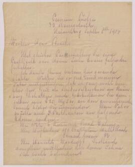 Letter to Herr Ponachi from Jacob Rosenstein,