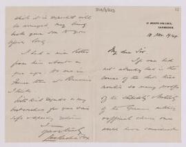 Letter from L. H. K. Bushe Fox,