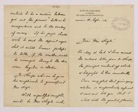 Letter from M. Mackeprang to Mr Hoyle,