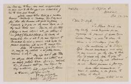 Letter from W. J. Evans to Dr Hoyle,