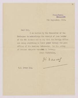 Letter from J. I. Davies,