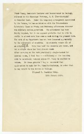 Letter sent 12 Jan 1916,