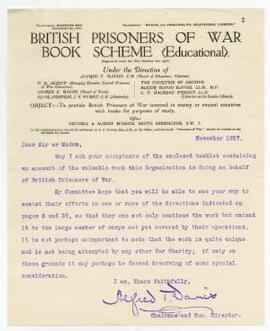 Letter sent Nov 1917,