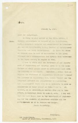 Letter sent 5 Jan 1916,
