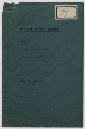 Chairman's notes, general notes and minutes of the Executive Committee meeting, 16 Oct. 1914,