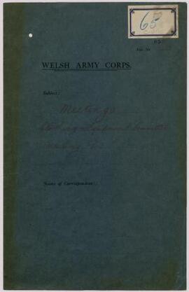 Correspondence re meeting of the Clothing and Equipment Committee, 24 Nov. 1914,