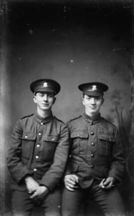 [Two soldiers, Welsh Regiment]