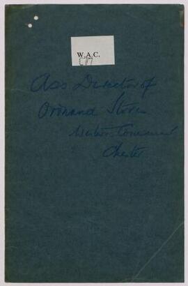Correspondence, March 1915-Nov. 1916, of the Assistant Director of Ordnance Stores. 1915-16,