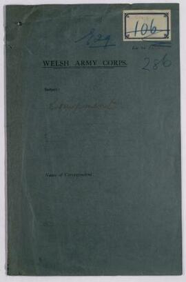 Correspondence, Oct. 1914-Sept. 1915, re equipment. 1914-15,