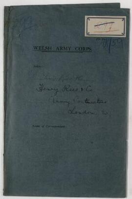 Henry Rees & Co., Army Contractors, London, Oct.-Dec,