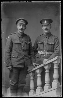 [Two older soldiers, one a Royal Engineer, the other Welsh Regiment]