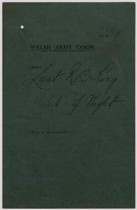 Lieut. R. D. King, Isle of Wight, Oct,