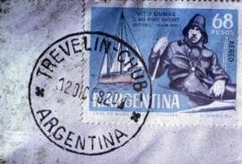 [Argentinian postage stamp postmarked Trevelin]