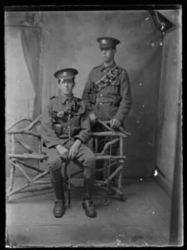 [Two soldiers in the Pembroke Yeomanry]