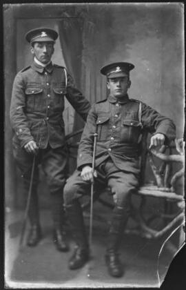 [Two Pembroke Yeomanry privates with Proficiency Stars]