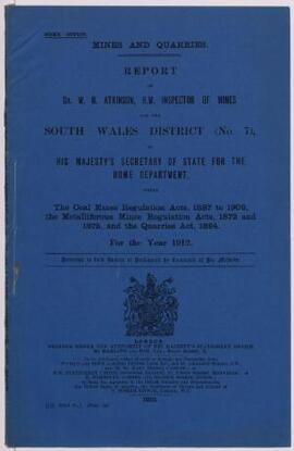 Report of Dr W. N. Atkinson, H. M. Inspector of Mines for the South Wales District (No. 7) to His...