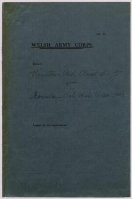 Mountain Ash Choral Society and Mountain Ash Male Voice Society; correspondence Oct. 1914, progra...