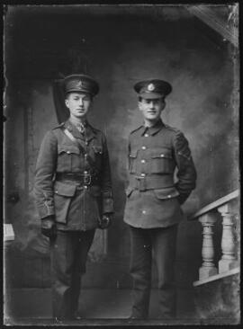 [Second Lieutenant, Machine Gun Corps and a Lance corporal in the Royal Engineers]