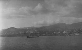 [Four masted sailing ship moored off Vamara de Lodos near Funchal, Madeira]