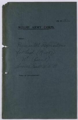 Regimental requisitions for cash, 9 Jan.-30 Aug. 1915,