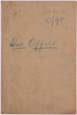 War Office, London, Oct. 1914-Oct. 1916, including papers relating to the case of Messrs Wheeler ...
