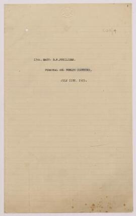 Personal and Public Clothing, 11 July 1915,