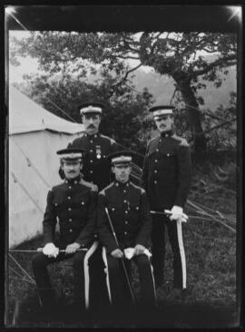 [Four bandsmen from the Pembroke Yeomanry].