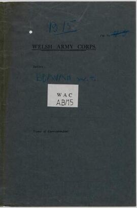 W. T. Bevan, Recruiting Officer, Cardiff, Aug,
