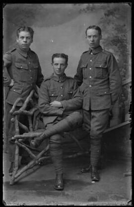 [Three young soldiers]