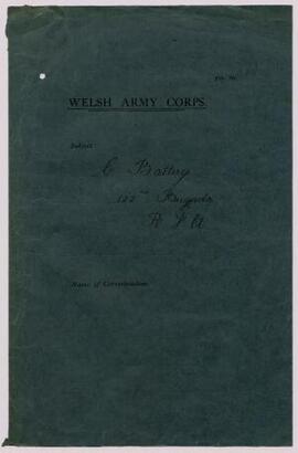 Clothing returns and Imprest account, May-Oct. 1915; clothing correspondence, April-Aug. 1915; cl...