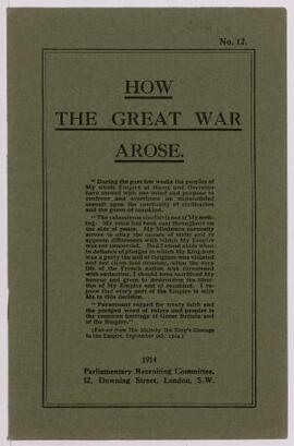 How the Great War Arose (London, 1914),