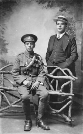 [Soldier, Royal Artillery with Civilian]