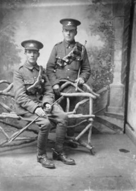[Two privates from the Welsh Regiment]