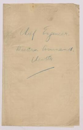 Correspondence, March 1915-June 1916, with the Chief Engineer. 1915-16,