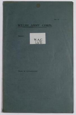 Abstract of Examination of accounts of the Welsh Army Corps (Administration charges) for Aug. 191...
