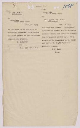Serial Copy Memoranda, 1-22 Dec. 1915,