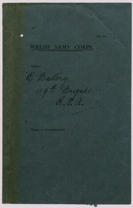 Clothing account, May 1915; clothing correspondence, March-June 1915; general, March-Nov. 1915; a...