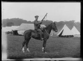 [Pembroke Yeoman with rifle on horseback]