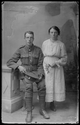 [Royal Welsh Fusilier & Young Lady]