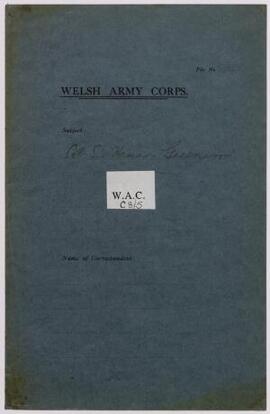 Correspondence, Nov. 1914-June 1915, of Col. Sir Hamar-Greenwood. 1914-15,