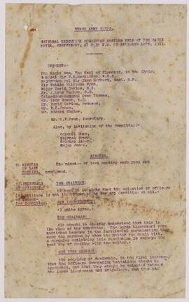 Minutes of the National Executive Committee meeting, 11 Nov. 1914,