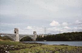 View of Britannia Bridge from Llanfair PG ch.