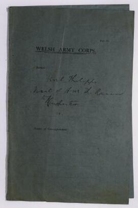General Ivor Phillips: correspondence, Nov. 1915, and arrangements re visit of HM The Queen to Wi...