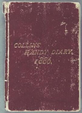 Collins Handy Diary for 1886 bearing detailed entries for some days only. A few of the sentences ...