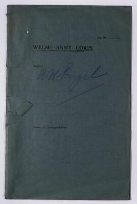 A. W. Brazel, Oct. 1914-Sept. 1916, including copies of his 'Report of visit to reserve units at ...