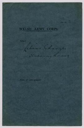 Correspondence, Sept. 1915, relating to War Munition Volunteers and Central Clearing House system...