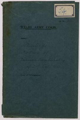 Minutes and general notices of National Executive meeting of 2 Oct. 1914,