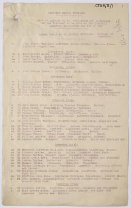 List of appeals heard by the Cardiganshire Appeal Tribunal, 29 March 1916-25 Oct. 1918, giving de...
